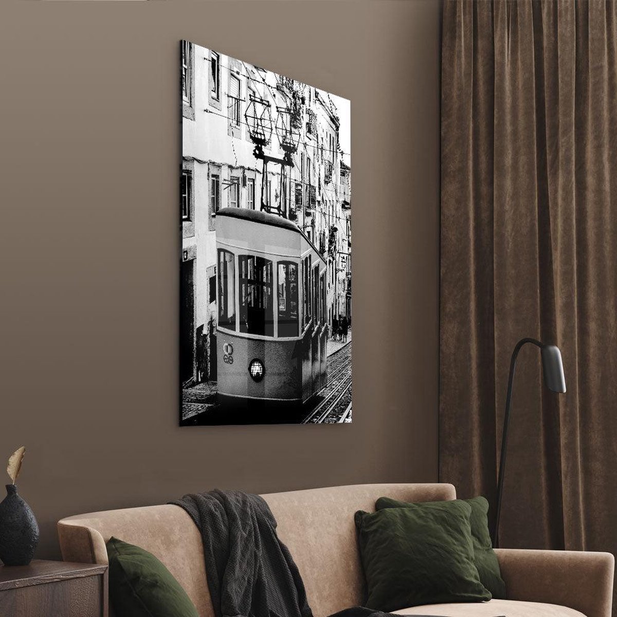 Walljar - Lissabon Transport - Muurdecoratie - Acrylglas schilderij