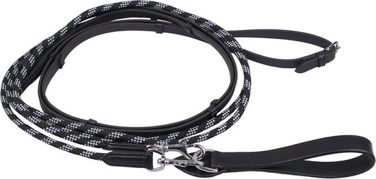 Qhp Slofteugels Biothane Zwart - paard Qhp Slofteugels Biothane Zwart - paard