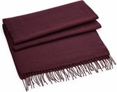 Beechfield fijn geweven sjaal bordeauxrood/donker rood voor volwassenen - Polyacryl - Klassieke sjaal 186 x 47 cm