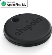 Chipolo One Spot - Porte-clés Apple Tag Airtag - Localisateur de clés - Réseau Apple Find My - 1-Pack - Noir
