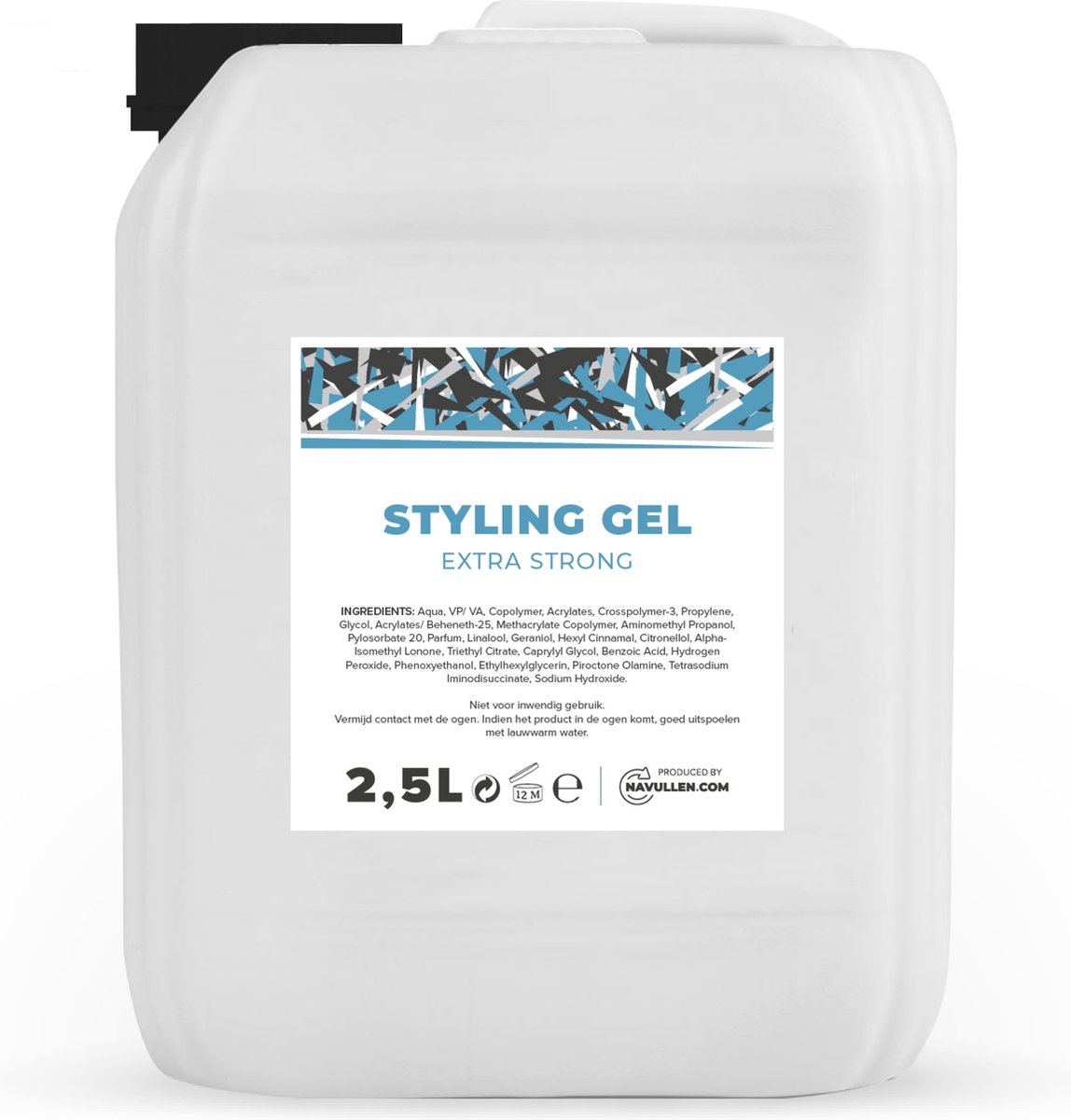Styling Gel - Extra Strong - 2,5 L - Jerrycan - Navulling - Navullen