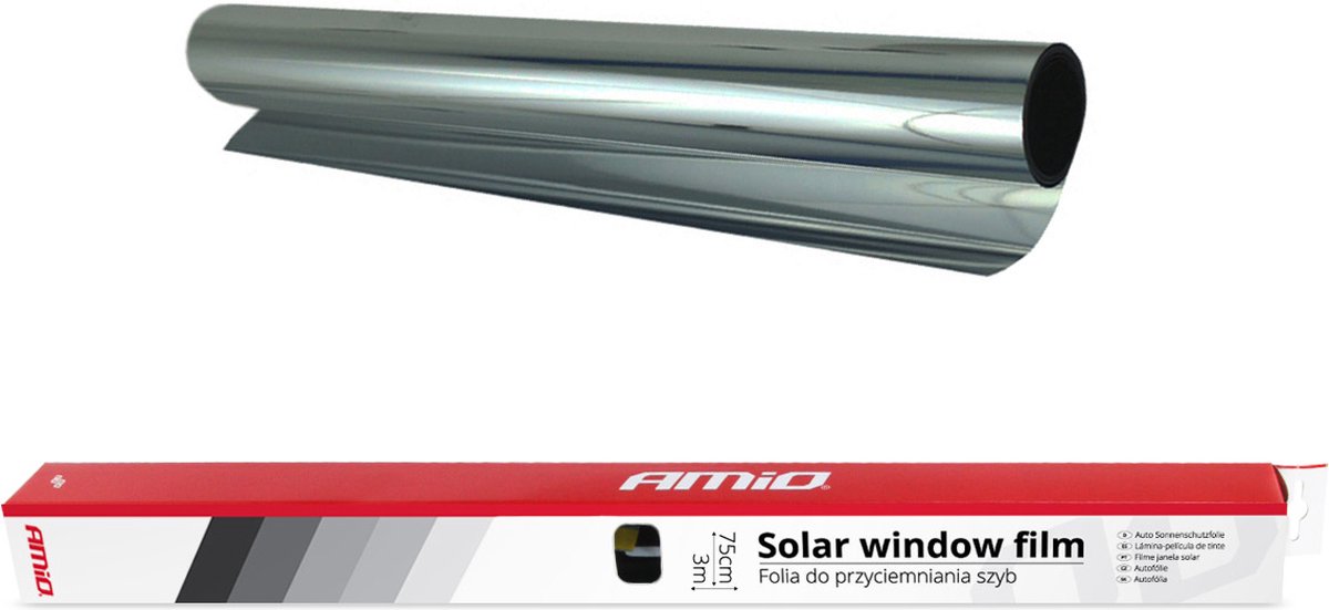 Auto raamfolie - Solar Raamfolie Donker zilver - 0,75x3m (15%)