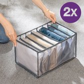 TDR- Boîtes de Boîtes de rangement-organisateur de tiroirs pour jeans et pantalons -gris -grande taille 36*25*20