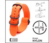 22mm Nato Strap Oranje - Vintage James Bond - Nato Strap collectie - Mannen - Horlogebanden - Orange - 22 mm bandbreedte voor oa. Seiko Rolex Omega Casio en Citizen