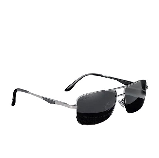 Kingseven Zonnebril - Gepolariseerd - Zonnebril Heren - 2024 - Zwart Glazen - Grijs Frama - Sunglasses