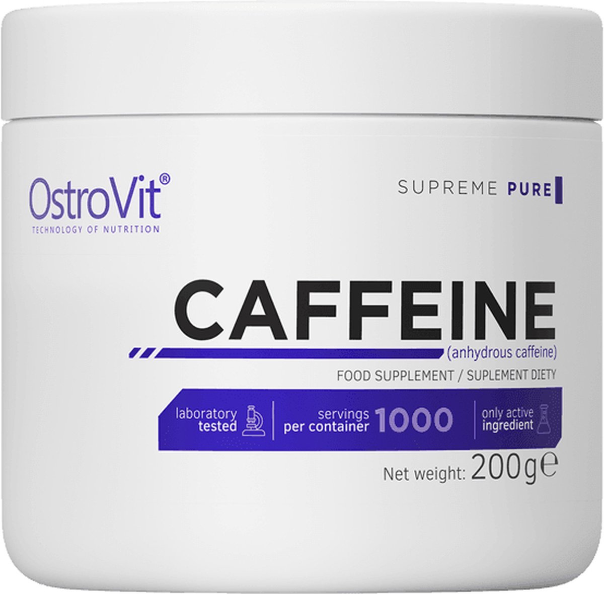 Pre-Workout - Caffeine Poeder - 200g - OstroVit -