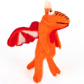 Marionnette à Doigt Dragon Feutre Oranje - 16cm