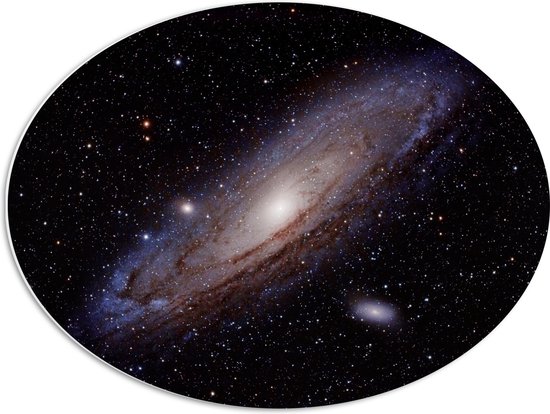 PVC Schuimplaat Ovaal - Galaxy Foto van Sterren op de Melkweg - 68x51 cm Foto op Ovaal (Met Ophangsysteem)