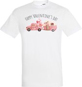T-shirt Valentine Camper | valentijn cadeautje voor hem haar | valentijn | valentijnsdag cadeau | Wit | maat 3XL