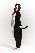 KIMU Onesie chat noir bébé costume chat costume - taille 62- 68 - chat costume chat costume pyjama barboteuse