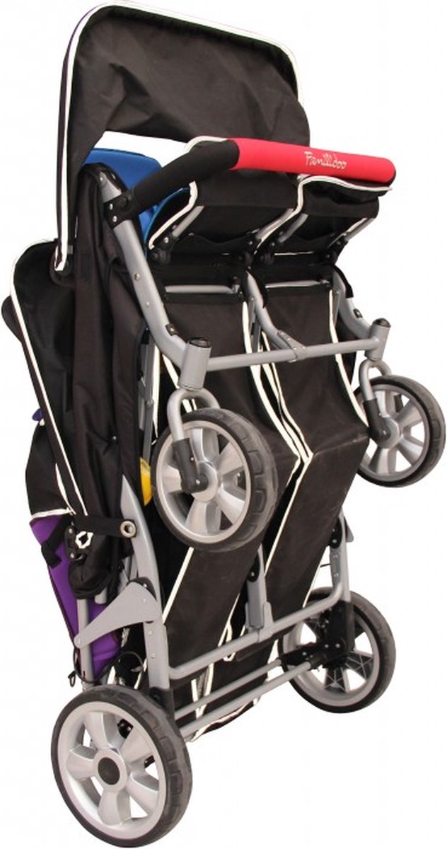 Familidoo 6 Zitplaatsen kinderwagen 2 Plaatsen Geschikt voor 2 newborn baby's MIX van Fa — afbeelding 2