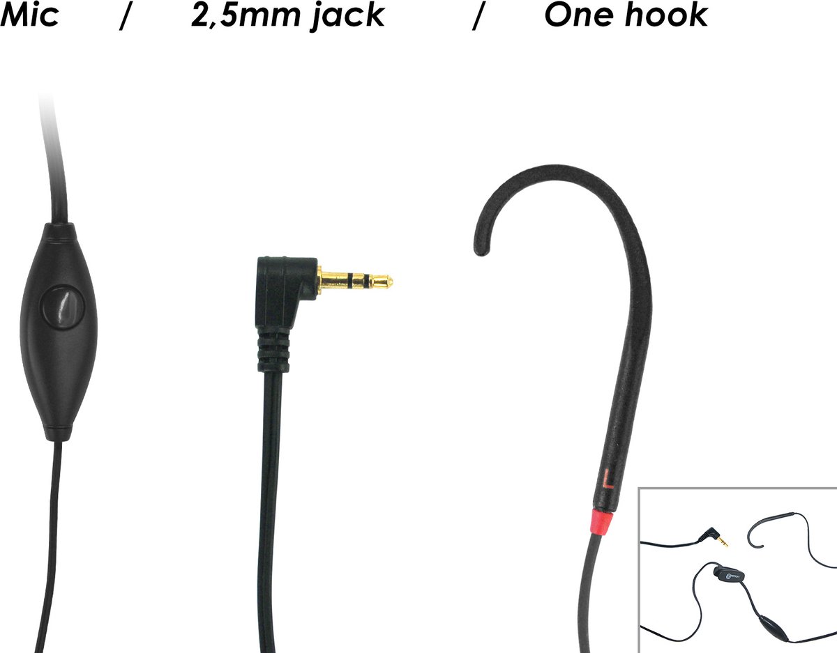 Goedkoopste GEEMARC CL Hook 1 Mono met 1x INDUCTIE 'HAAK' - LUISTERHULP met microfoon - voor gebruikers van een GEHOORAPPARAAT - 2,5 mm aansluiting