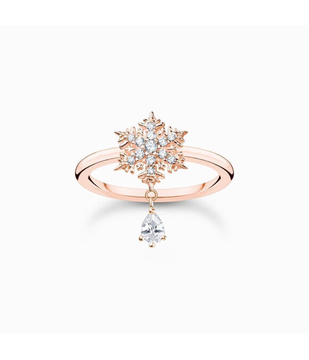 Thomas Sabo Anillo Solitario Para Mujer Signature Line Pavé Blanco