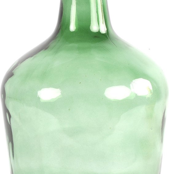 Vase - Bouteille - Vert - Glas - L25xW25xH42CM - Vase à Bloem | bol