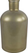 Countryfield bloemen/takken Vaas - mat goud - glas - Apotheker fles vorm - D17 x H31 cm