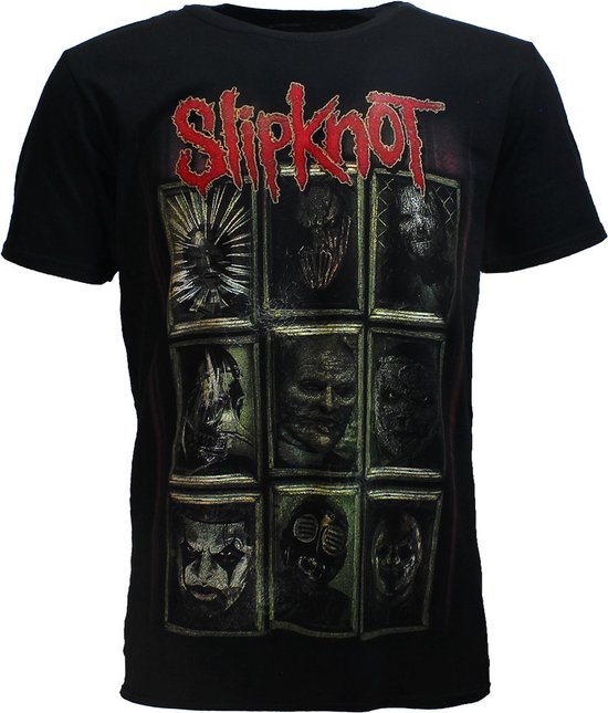 Slipknot New Masks Band T-Shirt Zwart - Officiële Merchandise