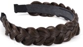 Vlecht Haarband - Zwartbruin | 13 x 4 cm | Nylon / Polyester | Gevlochten Diadeem