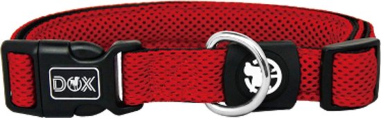 DDOXX® Hondenhalsband Air Mesh, verstelbaar, gewatteerd - veel kleuren - kleine & grote honden - Halsband Hond Kat Puppy - Rood, L