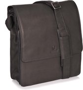 DONBOLSO Messenger Bag New York - Fijne lederen schoudertas - Hoge kwaliteit aktetas voor mannen & vrouwen - Business bag (Black Vintage, M)