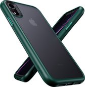 Bumper geschikt voor Apple iPhone XR Hoesje Groen x Zwart - Shockproof