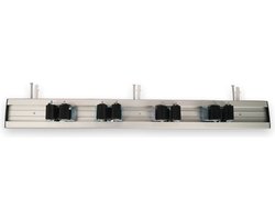 LB Tools bezem en tuingereedschap ophangsysteem met rail en vier houders