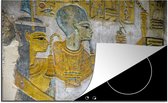 KitchenYeah® Inductie beschermer 77x51 cm - Beschildering in Egypte - Kookplaataccessoires - Afdekplaat voor kookplaat - Inductiebeschermer - Inductiemat - Inductieplaat mat