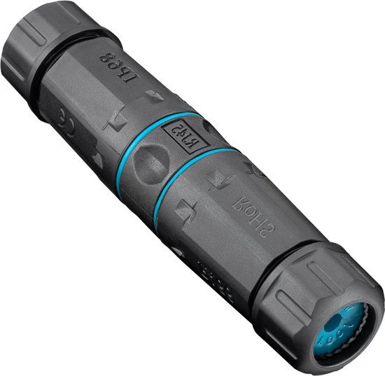PEBA® IP68 Waterdichte Kabelaansluitdoos, 4 Weg Outdoor Kabelverbinders Waterdichte Aansluitdozen Kabeldozen Kabelverbinder Kabelverbinding Voor Oe4 14mm Kabeldiameter Zwart 684457037