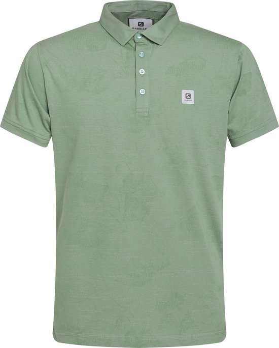 Gabbiano Poloshirt Poloshirt Met Floralprint 233540 520 Cactus Green Mannen Maat - M