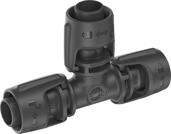 Gardena T-stuk 1/2″ 13 mm, set van 2, koppeling voor 13 mm druppel- en koppelingsbuis