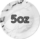 50 Marble design Herbruikbare feest borden 5oz - Zilver en wit Premium borden - verjaardag, feesten, bbq enz - wegwerp ronde borden