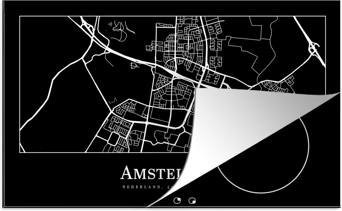 Inductie beschermer - Inductie Mat - Kookplaat beschermer - Kaart - Amstelveen - Stadskaart - Plattegrond - Inductie beschermer - Inductie Mat - Kookplaat Beschermer - 83x51.5 cm - Afdekplaat inductie - Inductiebeschermer