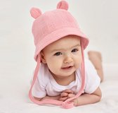 Babyhoedje - Babymuts - Roze - Babypetje - Hoed - Pet - Zonnehoed - Zonnehoedje - Berenmutsje