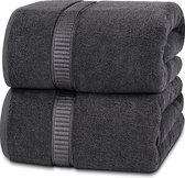 Utopia Towels - Premium Jumbo Badlaken (90 x 180 cm), Pakket van 2-100% Ring Spun Cotton Highly Absorbent en Quick Dry Extra Large Badhanddoek - Superzachte Hotelkwaliteit Handdoek (Grijs)