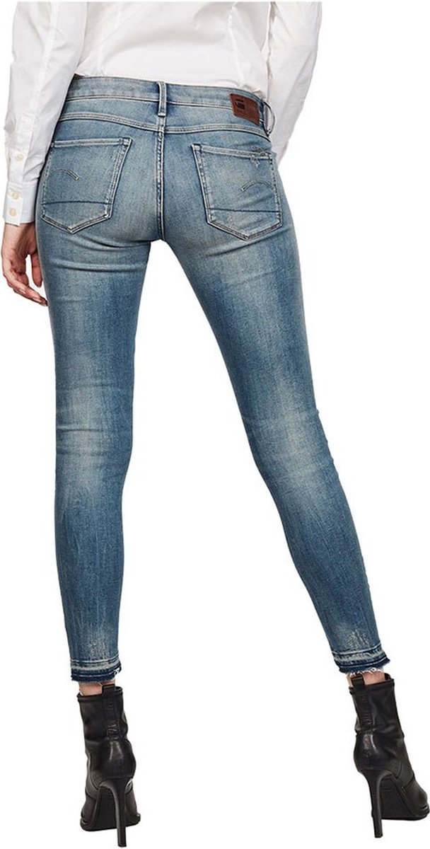 G-STAR 3301 Mid Skinny Rp Ankle Jeans - Dames - Antic Faded Ripped