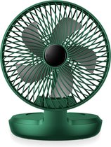 Draadloze Bureauventilator - Ventilator - Tafelventilator - Groen - 3 Windsnelheden