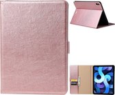 ipad air 2022 cover Bookcase Premium Luex Leather case Rose Goud - iPad Air 5 cover - iPad 10.9 cover Leatherette Book Case - cover ipad air 2022