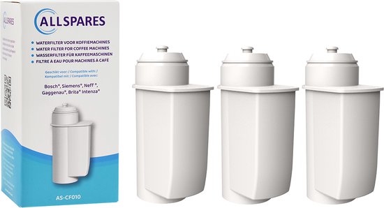 AllSpares Waterfilter (3x) voor Koffievolautomaten geschikt voor Brita Intenza TCZ7003 / TZ70003