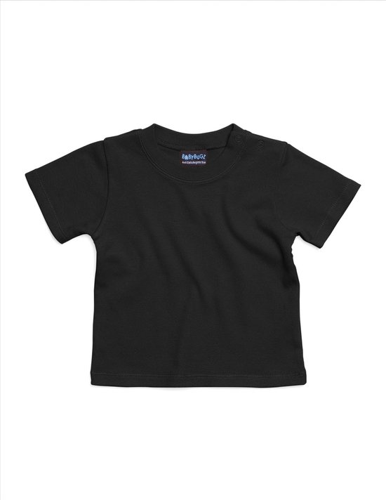 BabyBugz - T-shirt Bébé - Zwart- 100% Katoen biologique - 62- 68