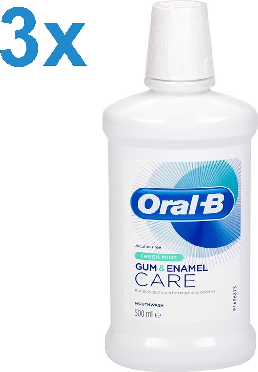 OralB Gencives & Émail 0 Alcohol Bain de bouche 3x 500ml