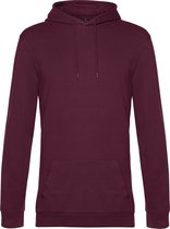 Hoodie French Terry B&C Collectie maat XS Wijnrood