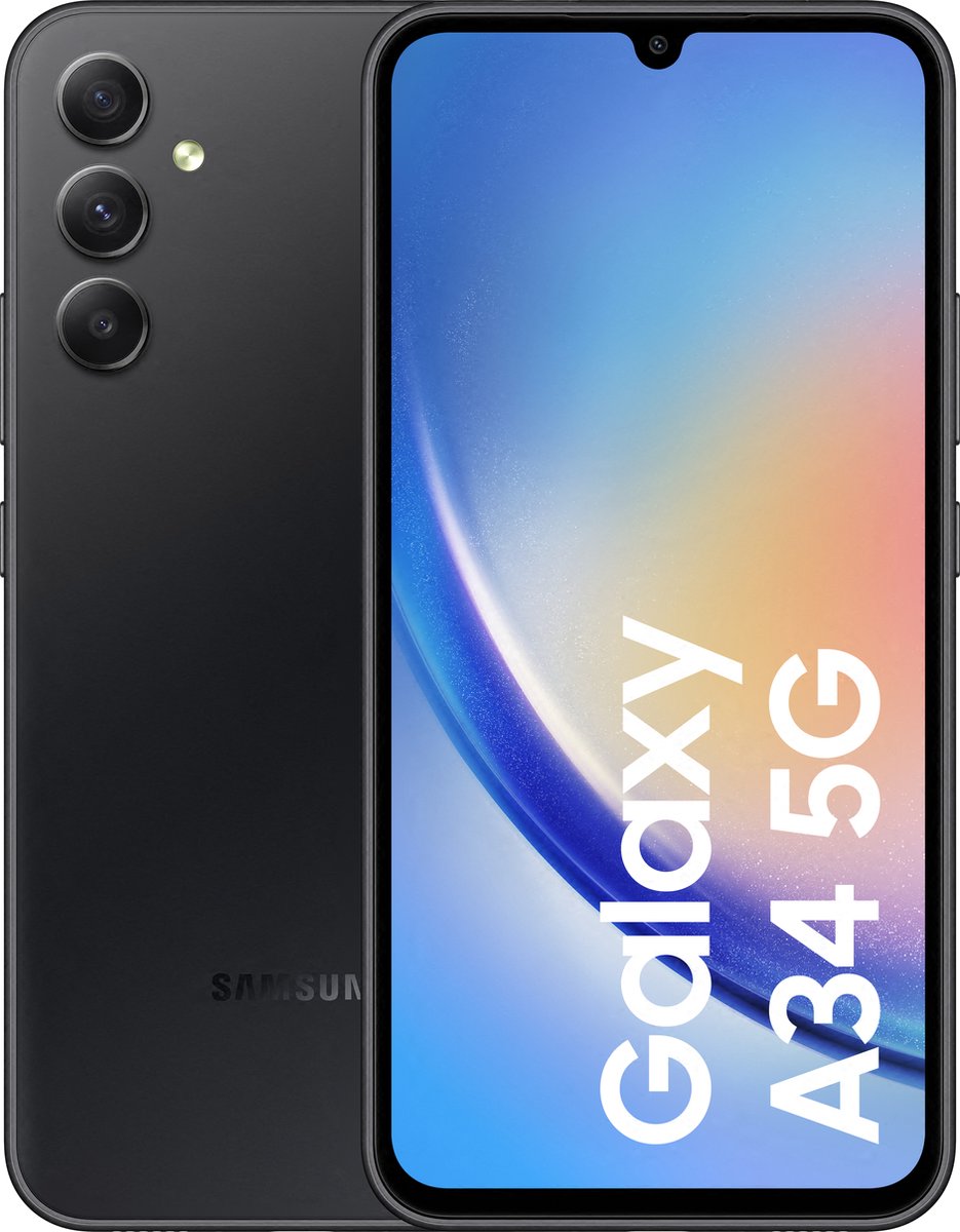 Samsung Galaxy A34 5G SM-A346B/DSN, 16,8 cm (6.6), 6 Go, 128 Go, 48 MP,  Android 13