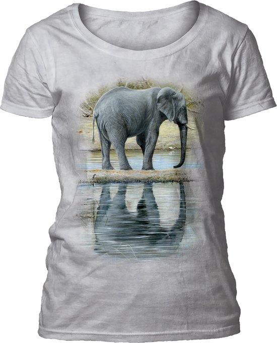 Ladies T-shirt Reflections of Elephant XL