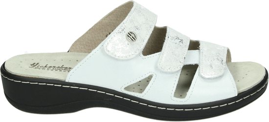 Hickersberger 5111 - Dames slippers - Kleur: Wit/beige - Maat: 38
