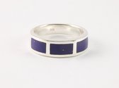 Zilveren ring met lapis lazuli - maat 23