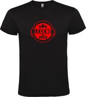 Zwart T-Shirt met “Legend sinds 1963 “ Afbeelding Rood Size XXXXL