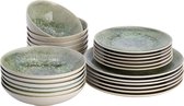 Lite-Body Service de vaisselle Hermès - Vert Grijs relief - 6 personnes - 24 pièces