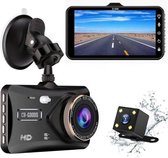 CB- Goods Dashcam pour voiture - Dual caméra 4K M11 Pro - Écran tactile 4 pouces - Caméra de tableau de bord - Full HD 1080p - Objectif grand angle 170° - Vision nocturne - Capteur de mouvement - G-sensor - Caméra de voiture avant et arrière