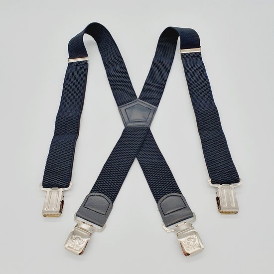 Bretelles noires avec quatre clips en acier robustes et larges qui ne se détachent pas 2 pièces