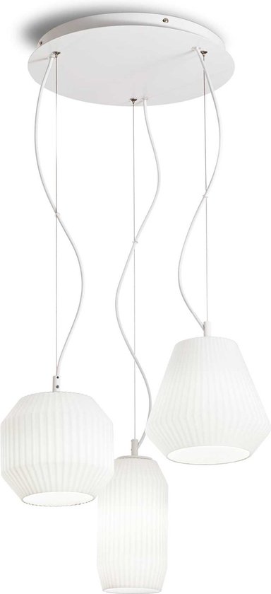 lux.pro Kinder hanglamp Lurgan wit heteluchtballonnen motief E27
