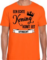 Bellatio Decorations Oranje Koningsdag t-shirt - echte Koning komt uit Utrecht - heren XL